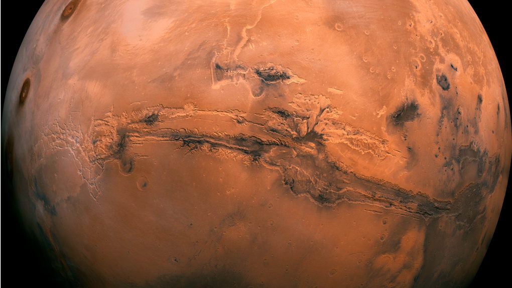 نمایی از سیاره مریخ