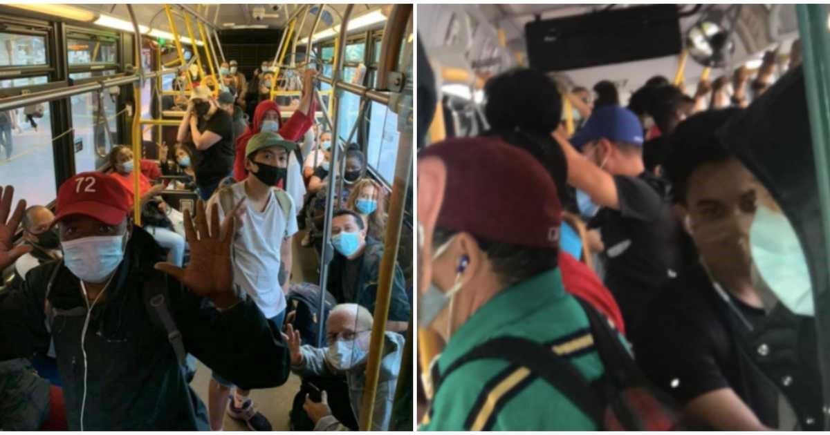 كرونا در اتوبوس‌های شلوغ تورنتو- ازدحام در اتوبوس