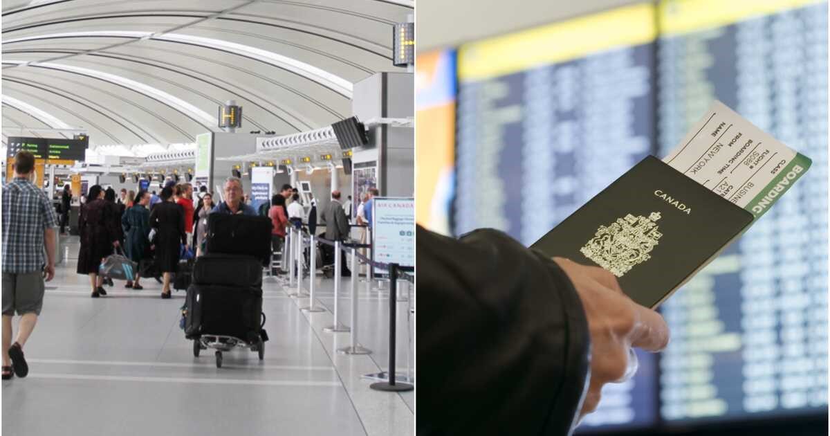 استفاده از ماسک در هواپیما- فضای فرودگاه و فردی پاسپورت به دست