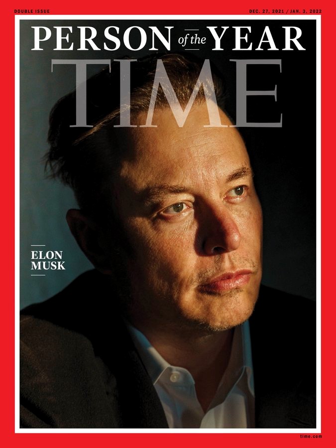 تصویر ایلان ماسک روی جلد مجله تایم