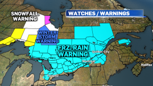 پیش بینی هوای کانادا