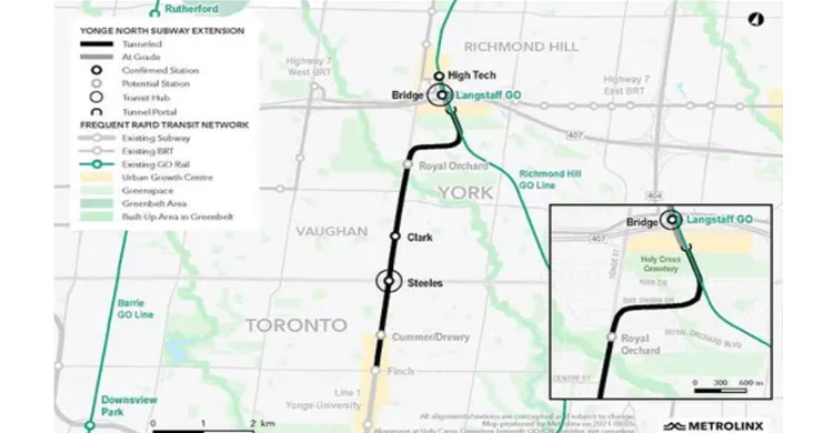 مسیر مترو در نزدیکی واحدهای مسکونی