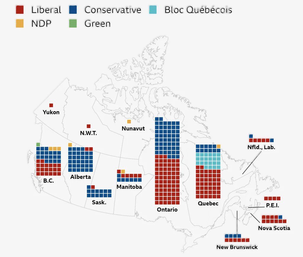 نتایج انتخابات فدرال کانادا